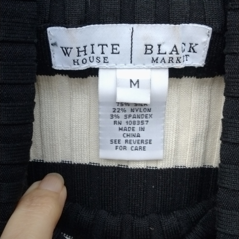 WHITE HOUSE BLACK MARKET 75% silk turtle neck size medium - Picture 4 of 8